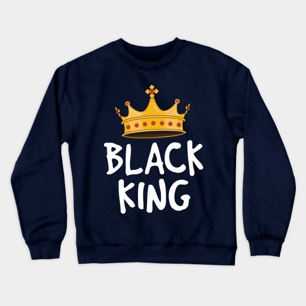 Black King Shirts for Men Kids Boys African Melanin Crown Crewneck Sweatshirt by 14thFloorApparel